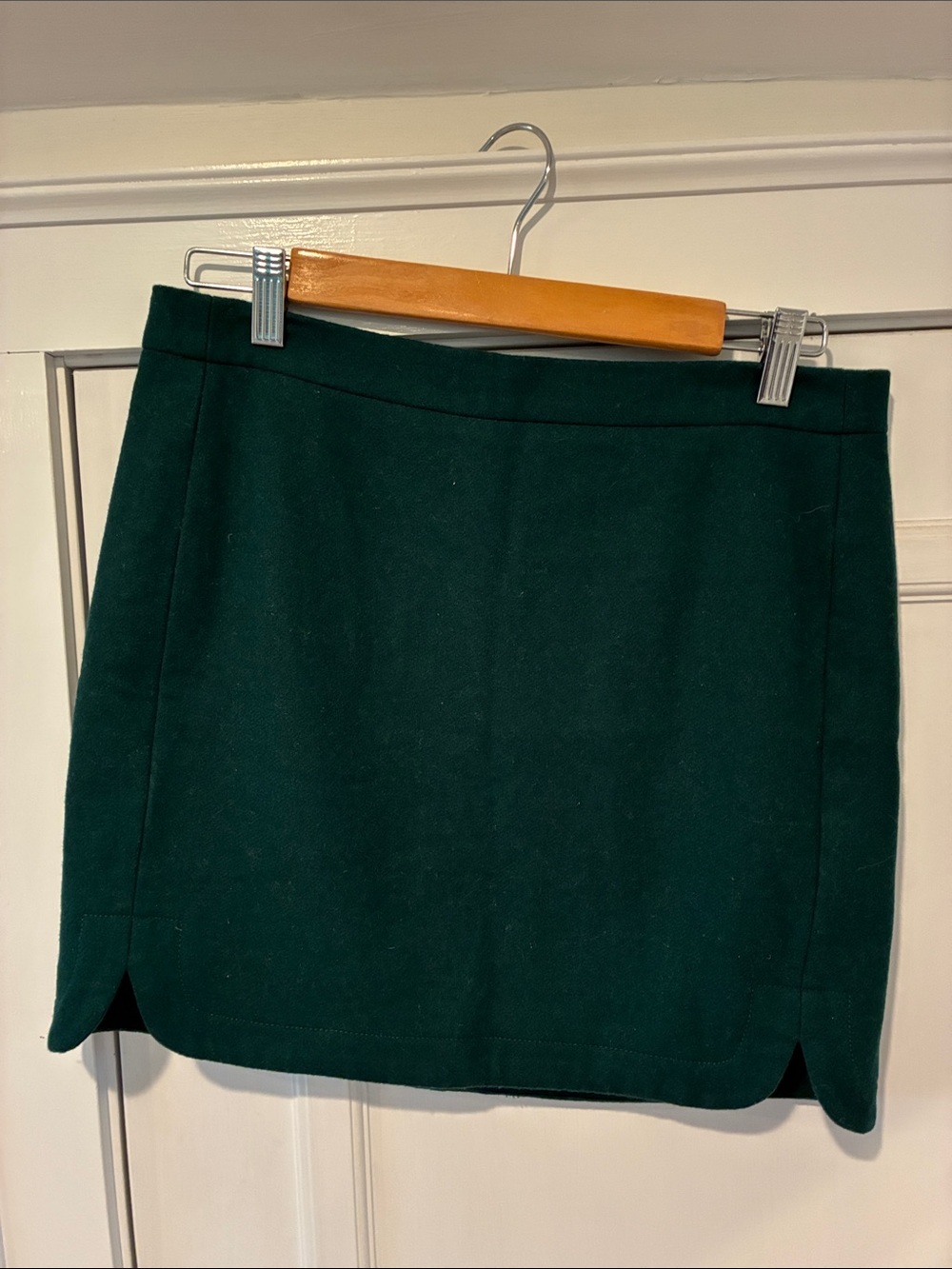 J. Crew Forest Green Wool Mini Skirt